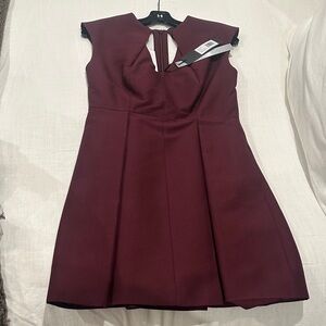 Halston Heritage Deep Burgundy Mini Dress